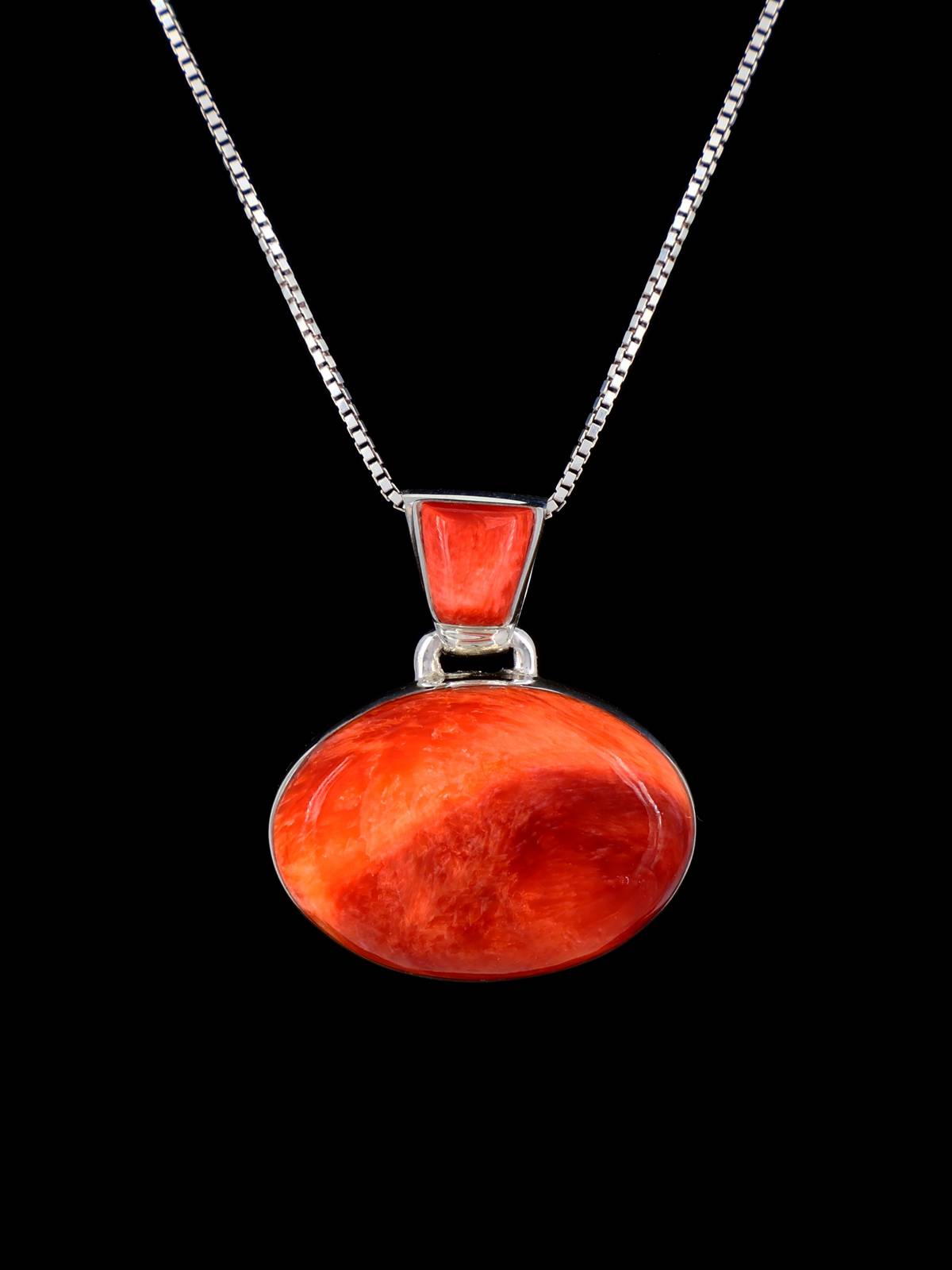 Native American Sterling Silver Spiny Oyster Pendant