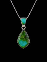 Native American Sterling Silver Sonoran Mountain Turquoise Pendant