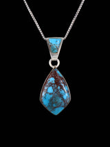 Native American Sterling Silver Prince Mine Turquoise Pendant