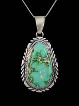 Native American Sonoran Mountain Turquoise Sterling Silver Pendant