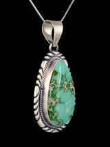 Native American Sonoran Mountain Turquoise Sterling Silver Pendant