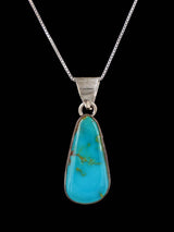 Joyería nativa americana Kingman colgante de plata de ley turquesa