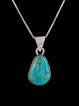 Joyería nativa americana Kingman colgante de plata de ley turquesa
