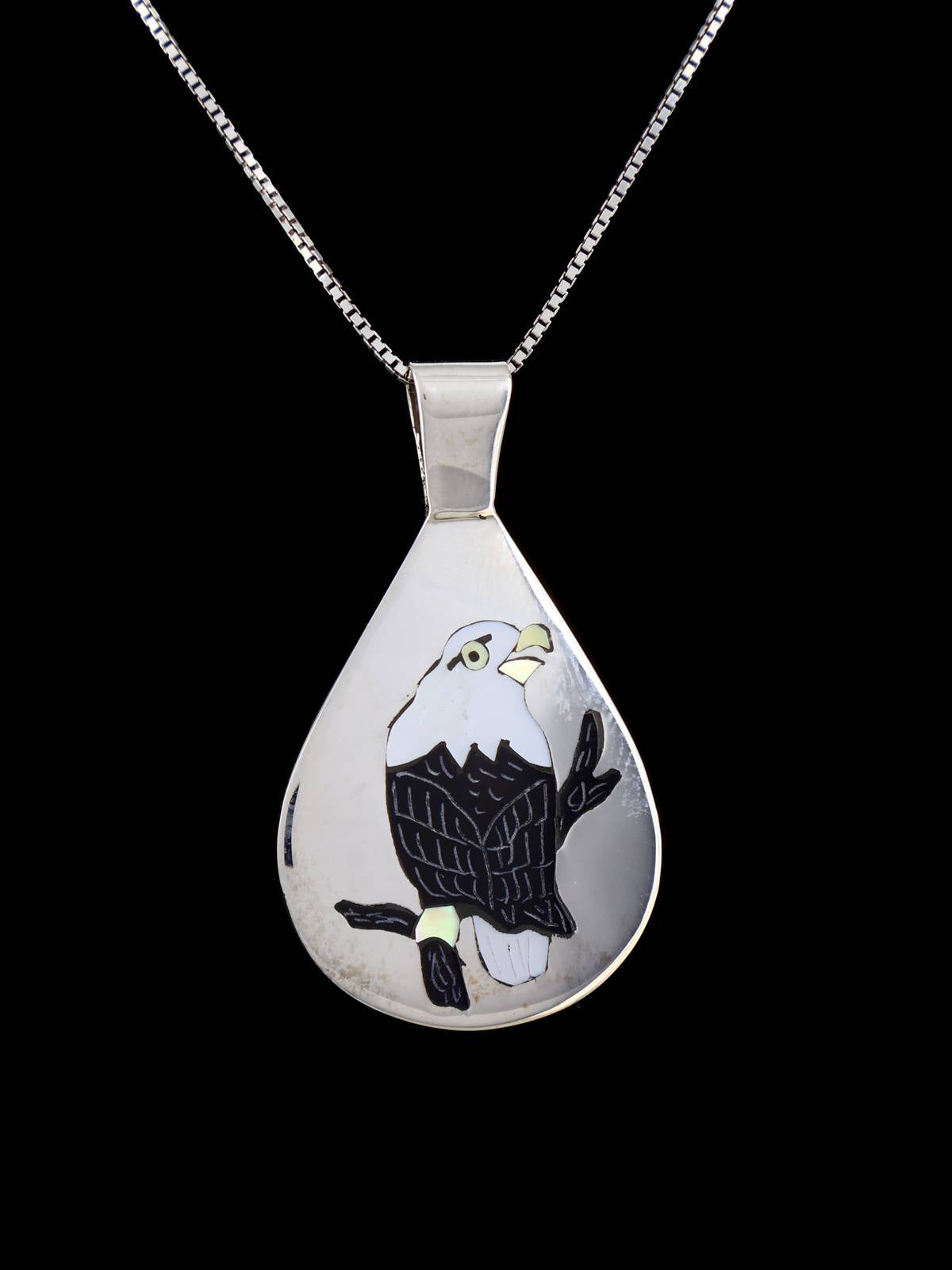 Native American Jewelry Zuni Inlay Eagle Pendant