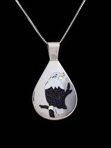Native American Jewelry Zuni Inlay Eagle Pendant