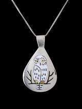 Native American Jewelry Zuni Inlay Owl Pendant