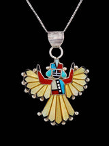 Mother of Pearl Sterling Silver Zuni Knifewing Pendant