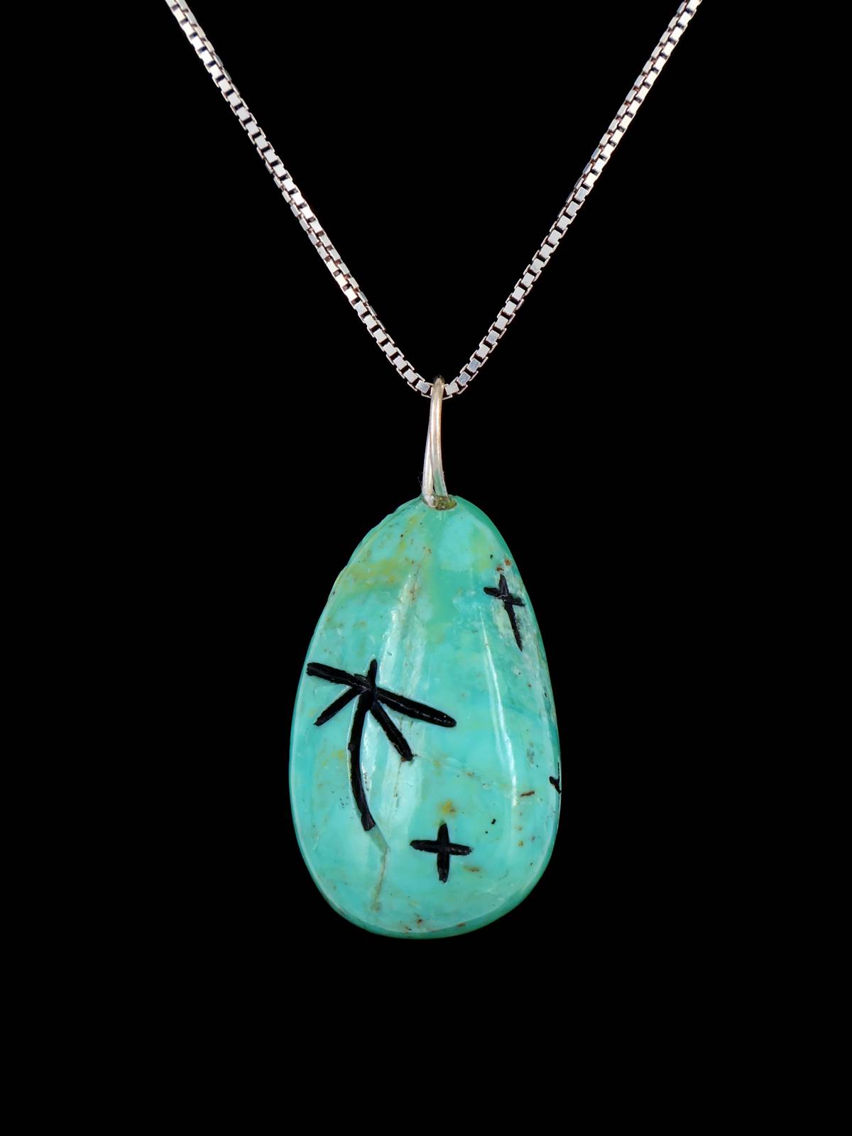Zuni Turquoise Maiden Fetish Pendant