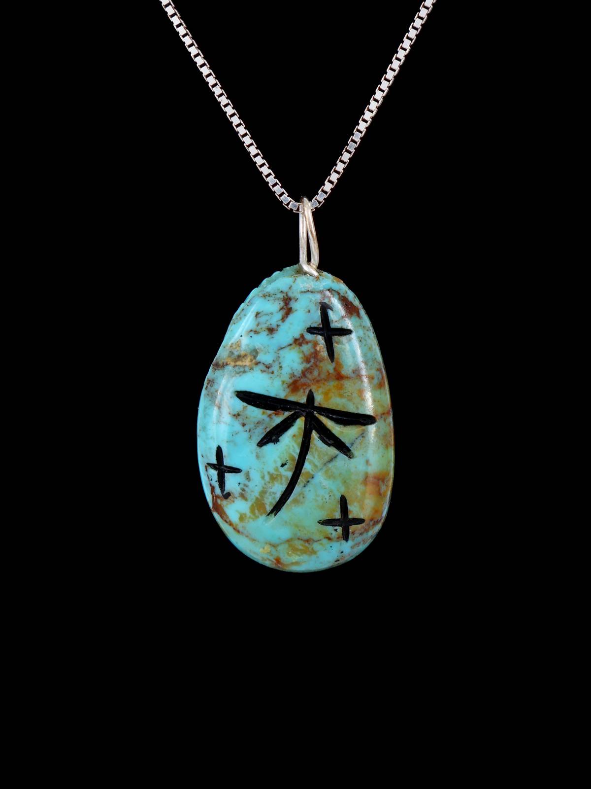 Pendentif fétichiste Zuni Turquoise Maiden