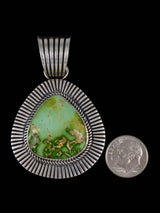 Native American Cold Chisel Sonoran Gold Turquoise Pendant