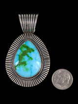 Native American Cold Chisel Sonoran Gold Turquoise Pendant