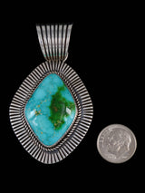 Native American Cold Chisel Sonoran Gold Turquoise Pendant