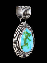 Native American Cold Chisel Sonoran Gold Turquoise Pendant