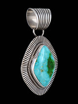 Native American Cold Chisel Sonoran Gold Turquoise Pendant