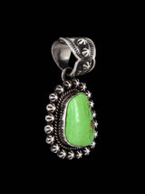 Native American Green Gaspeite Starburst Pendant