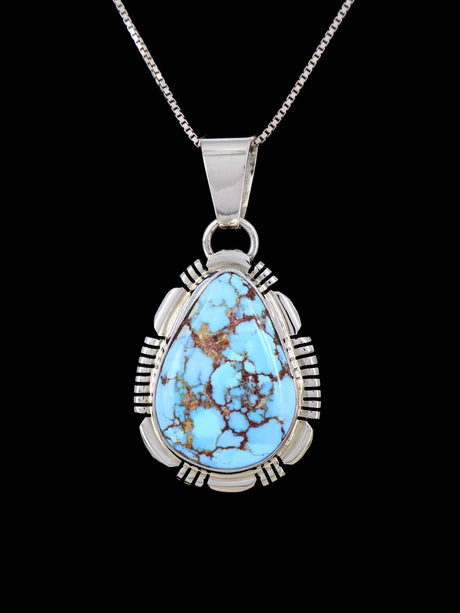 Native American Jewelry Golden Hill Turquoise Pendant - PuebloDirect.com
