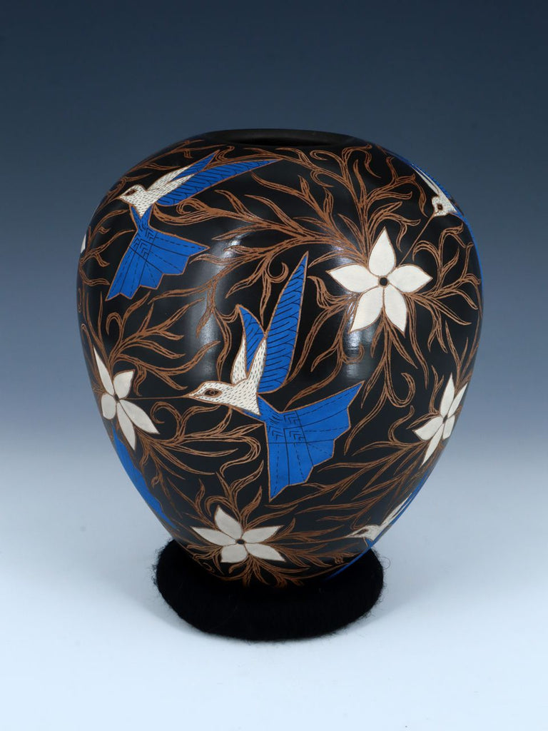 Mata Ortiz Painted and Etched Hummingbird Pottery - PuebloDirect.com
