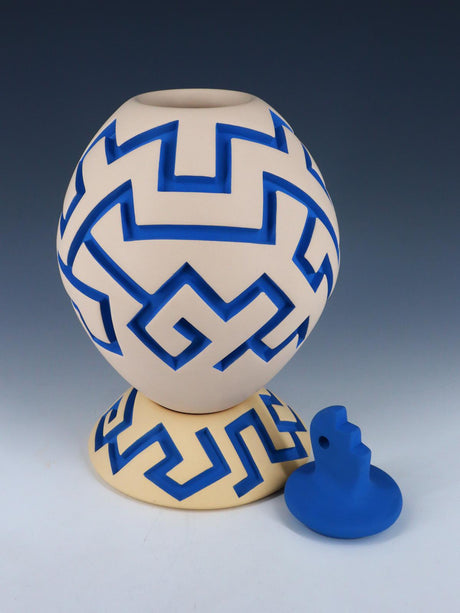 Cerámica Roadrunner grabada a mano de Mata Ortiz