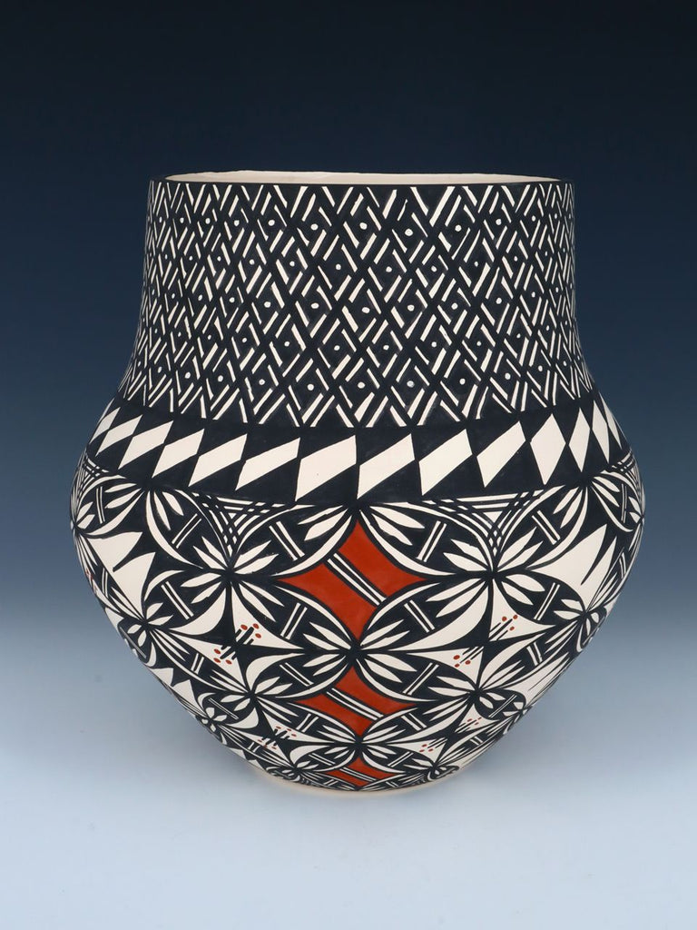 Acoma Pueblo Pottery Hand Painted Olla - PuebloDirect.com