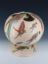 Mata Ortiz Cerámica enrollada a mano con soporte