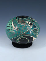 Mata Ortiz Hand Coiled and Painted Pottery Vase