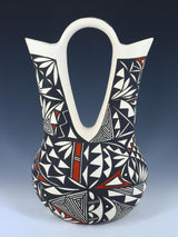 Acoma Pueblo Hand Painted Pottery Wedding Vase
