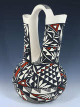 Acoma Pueblo Hand Painted Pottery Wedding Vase