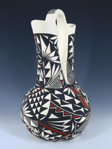 Acoma Pueblo Hand Painted Pottery Wedding Vase