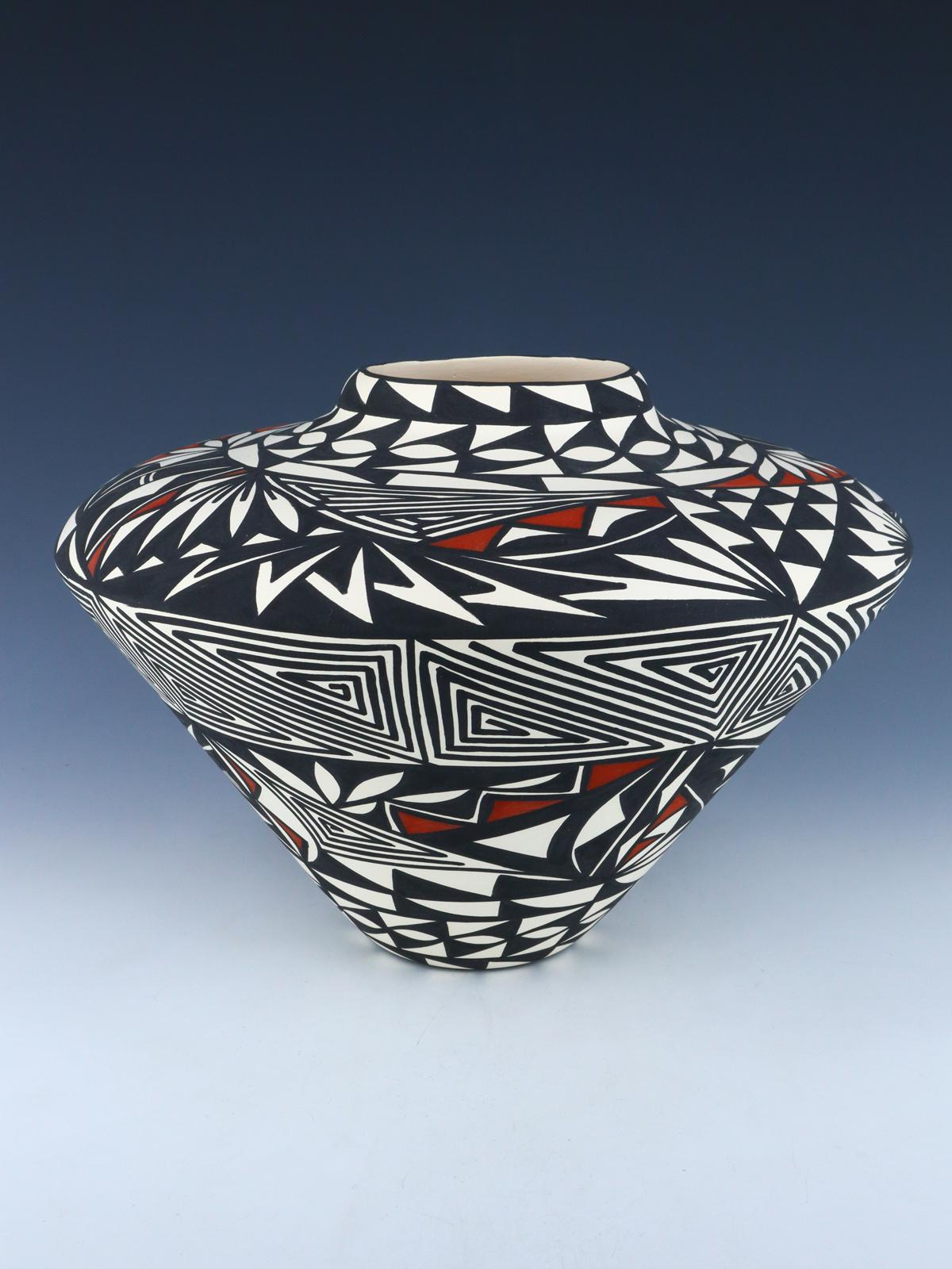 Acoma Pueblo Hand Painted Pottery Vase
