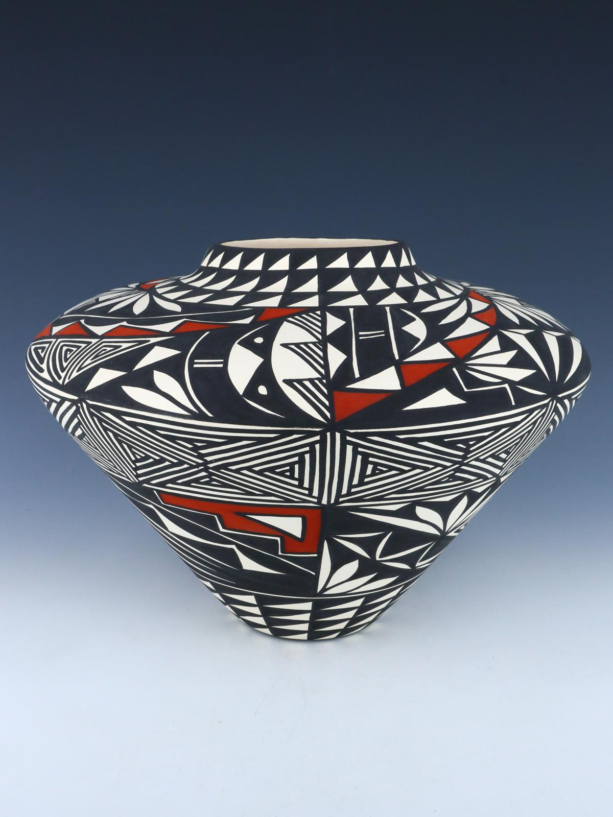 Acoma Pueblo Hand Painted Pottery Vase