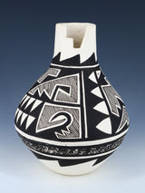 Jarrón de boda de cerámica de loro enrollado a mano estilo Acoma