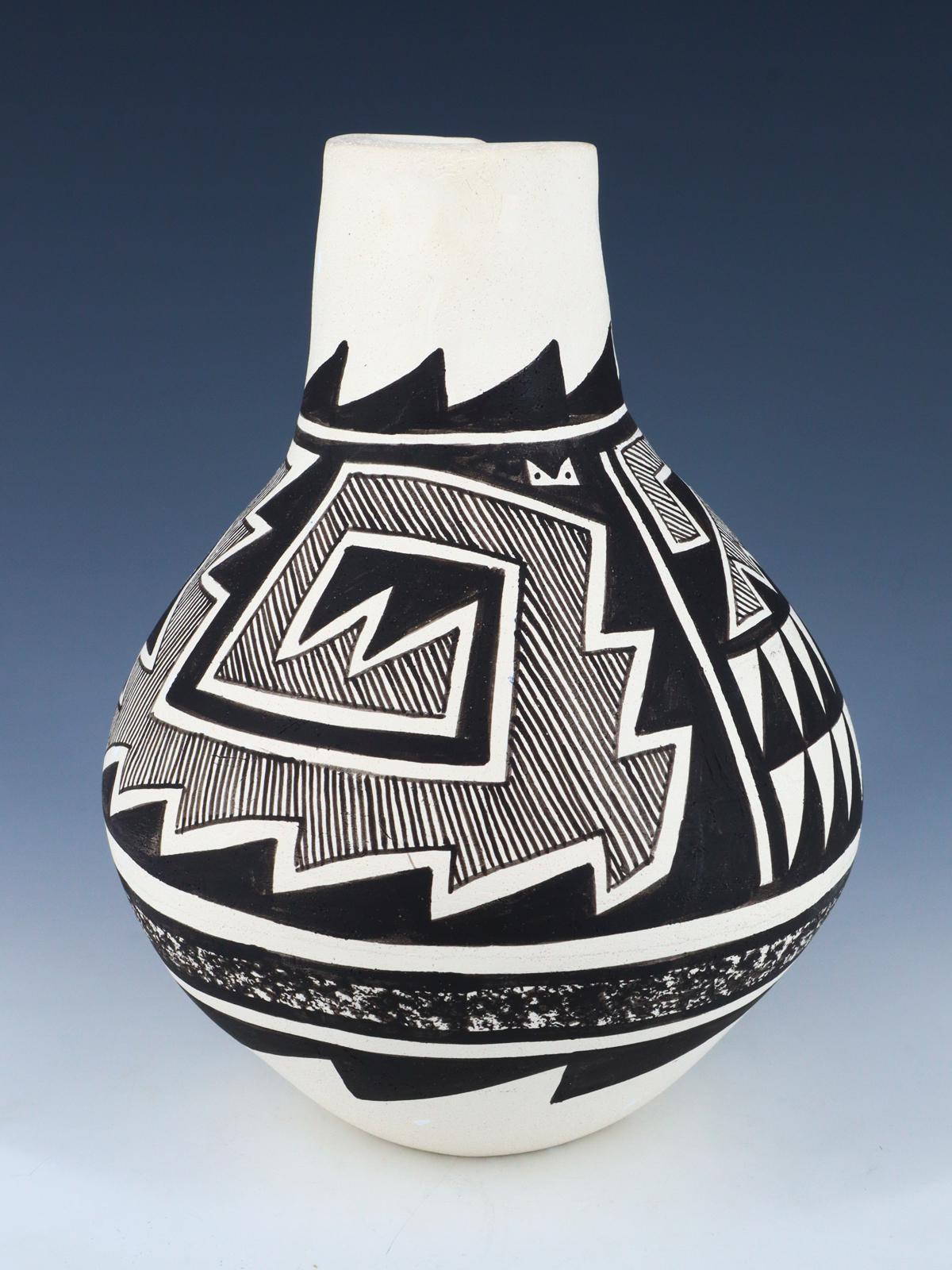 Jarrón de boda de cerámica de loro enrollado a mano estilo Acoma