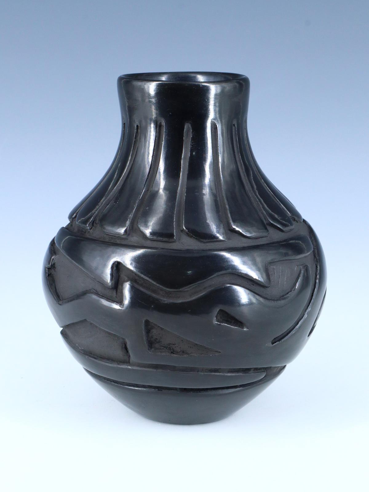 Santa Clara Pueblo Hand Coiled Black Pottery - PuebloDirect.com