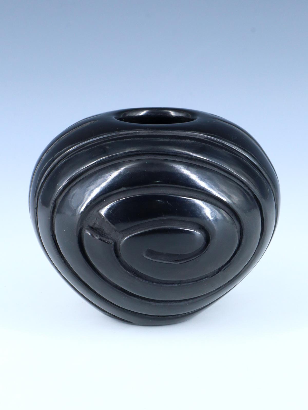 Santa Clara Pueblo Hand Coiled Black Pottery - PuebloDirect.com