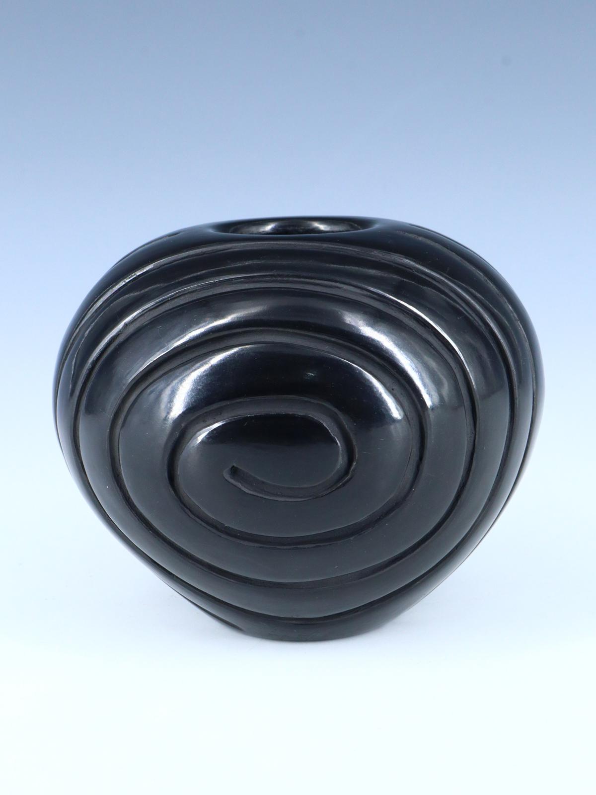 Santa Clara Pueblo Hand Coiled Black Pottery