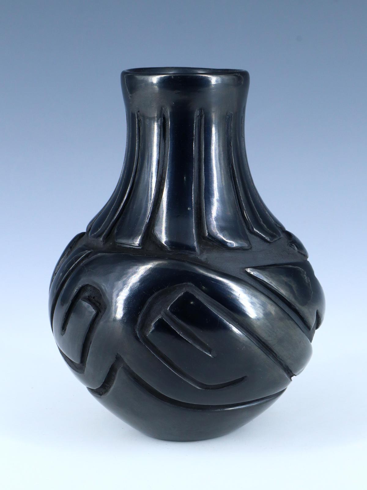 Santa Clara Pueblo Hand Coiled Black Pottery