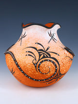 Zuni Pueblo Hand Coiled Lizard Pottery Olla