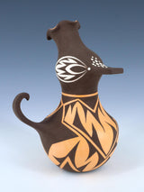Zuni Pueblo Hand Coiled Effigy Pottery Bird