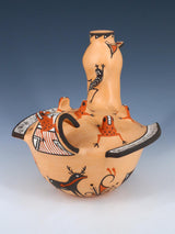 Hand Coiled Zuni Pueblo Duck Effigy Pottery