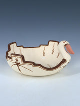 Zuni Pueblo Lagarto Cuenco de Cerámica Hecho a Mano