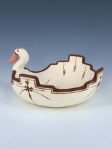 Zuni Pueblo Lagarto Cuenco de Cerámica Hecho a Mano