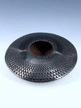 Mata Ortiz Jarrón de cerámica negra enrollado a mano