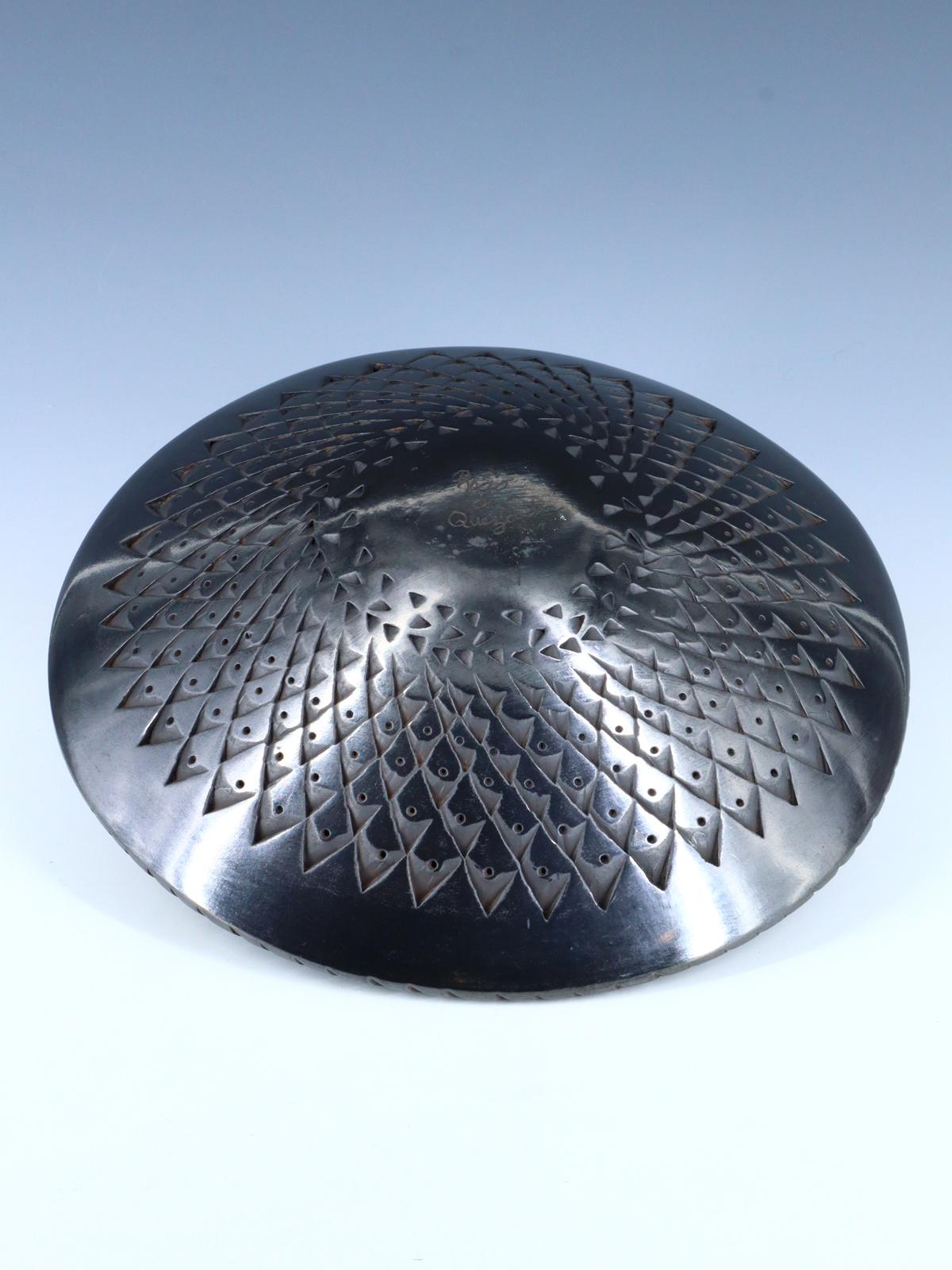 Mata Ortiz Jarrón de cerámica negra enrollado a mano