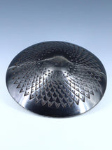 Mata Ortiz Jarrón de cerámica negra enrollado a mano