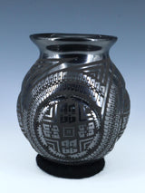 Mata Ortiz Hand Coiled Black Pottery