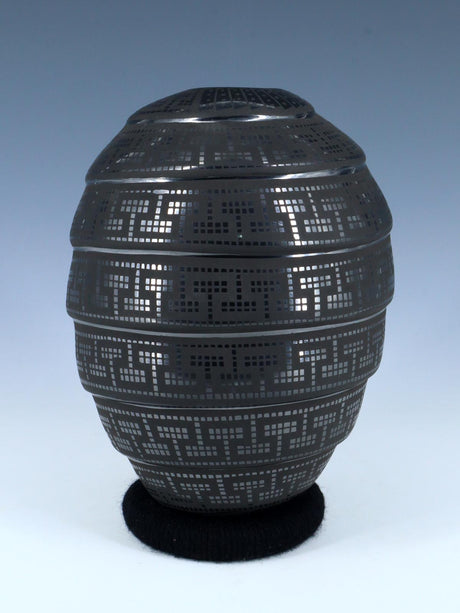 Mata Ortiz Hand Coiled Black Pottery