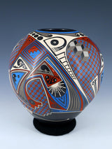 Mata Ortiz Cerámica Paquime enrollada y pintada a mano