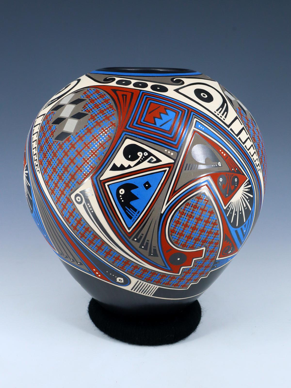 Mata Ortiz Cerámica Paquime enrollada y pintada a mano