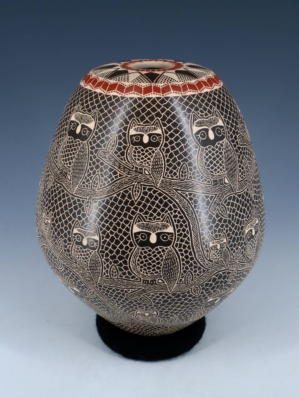 Mata Ortiz Hand Etched Owl Pottery - PuebloDirect.com