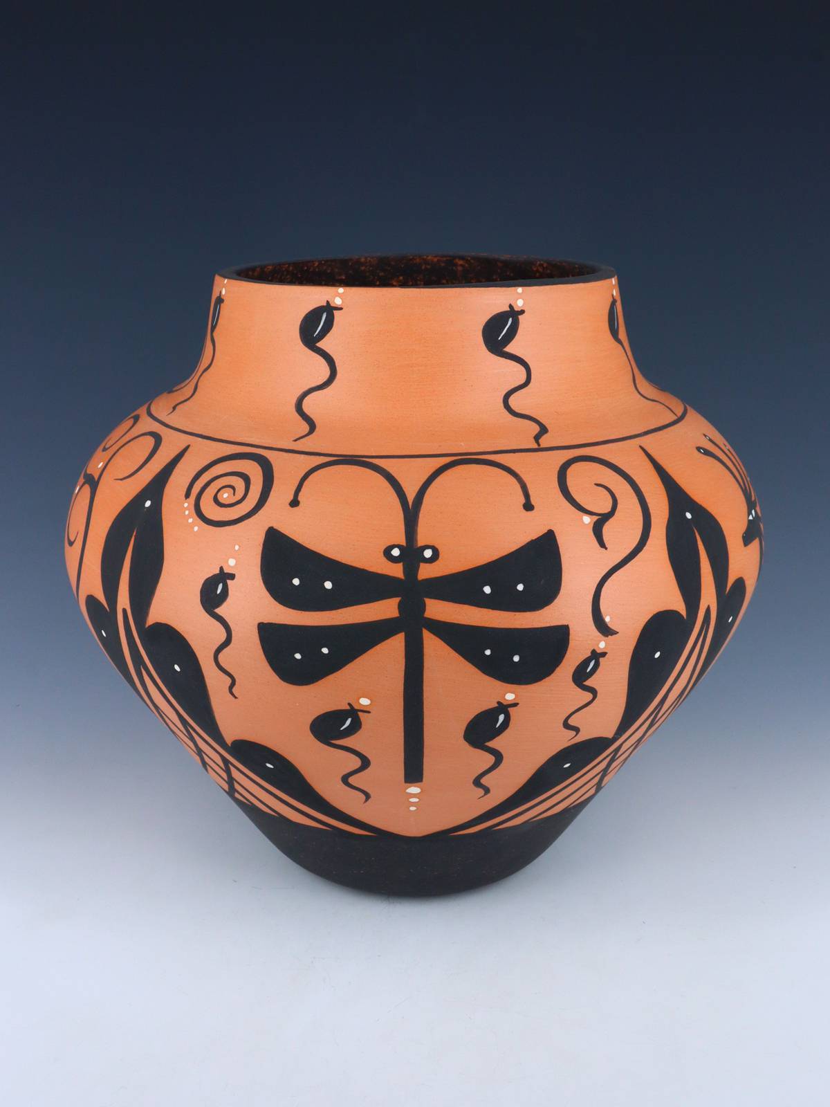 Hand Coiled Zuni Pueblo Pottery Bowl - PuebloDirect.com